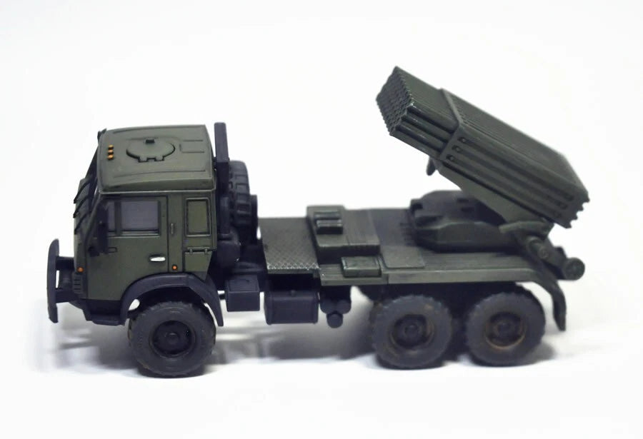 1/72Russian KAMAZ-5350 MUSTANG with BM-21"Grad"Hail RocketLauncherAssembly Model 07FC0E-D4 - KOEEK
