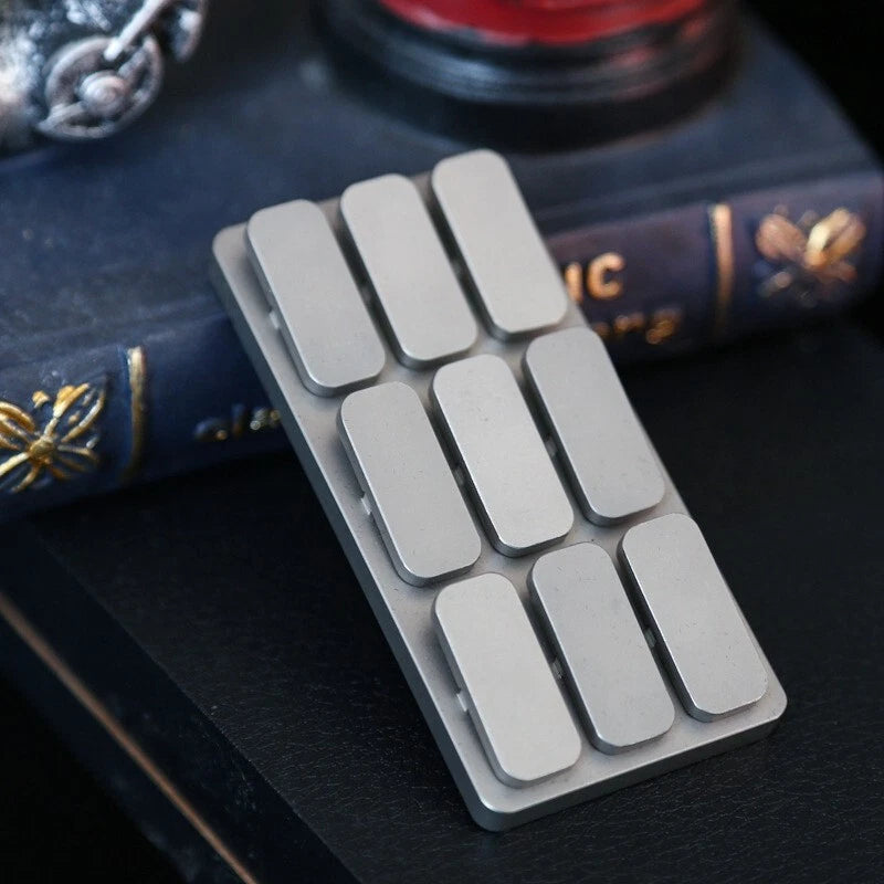 6 Keys 9 Keys Piano Key Fidget Toy Creative Stainless Steel Seesaw Fidget Slider 07FC0E-D4 - KOEEK
