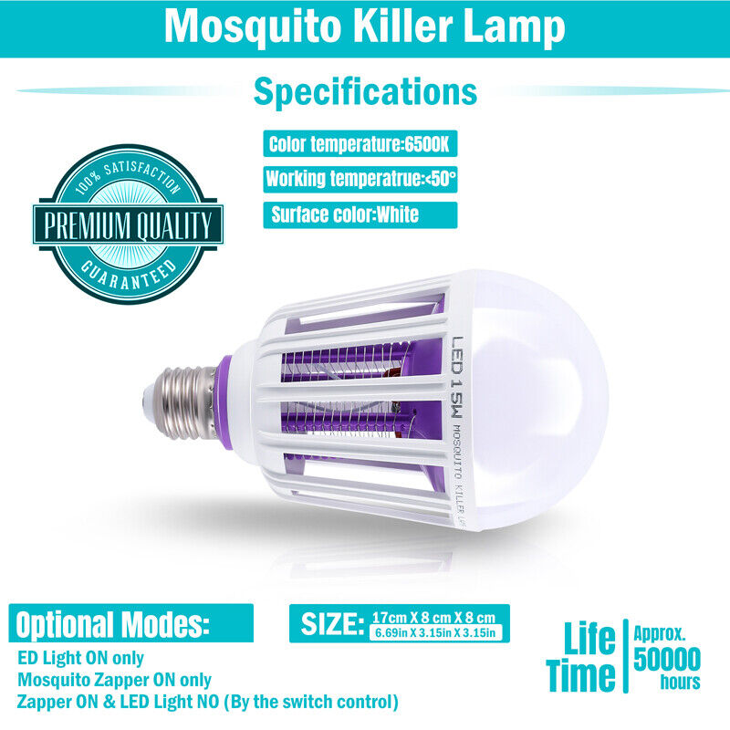 new US Mosquitos Lámpara Mata Insectos Moscas Electrico Anti mosquitos Lampara Matar