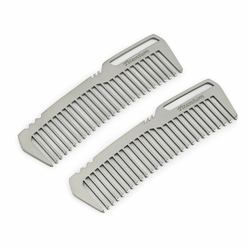 Mini Portable Titanium Alloy Comb EDC Super Light Titanium Comb Outdoor Tools 07FC0E-D4 - KOEEK