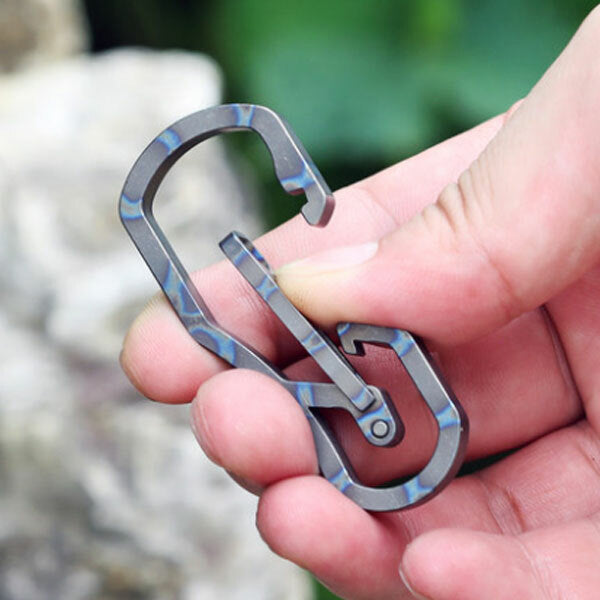 TC4 Titanium Alloy Mechanics Key Carabiner Outdoor Lightweight key chain EDCTool 07FC0E-D4 - KOEEK