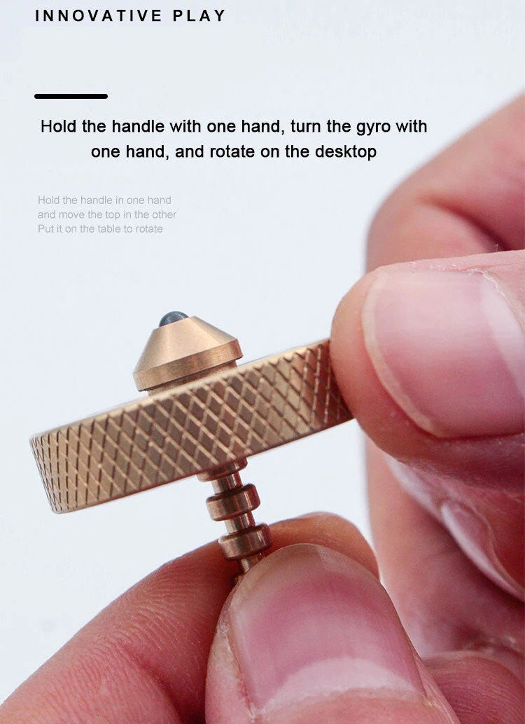 Fidget Mini Cyclone Hand Twisted Spinner Brass EDC Stress Relief Desk Toys Gift 07FC0E-D4 - KOEEK