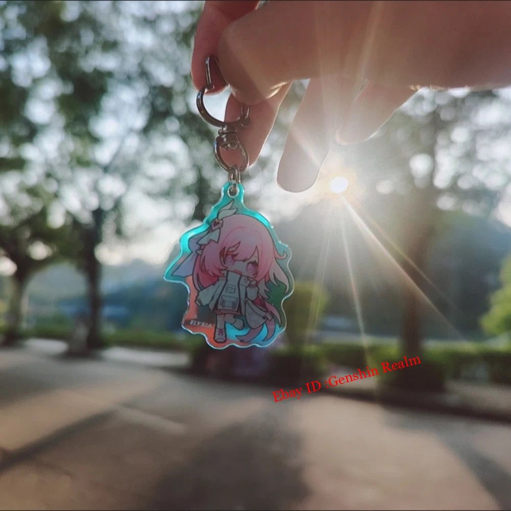 Anime Honkai Impact 3 Elysia Cute Acrylic Keychain Backpack Pendant Decor Gift 07FC0E-D4 - KOEEK