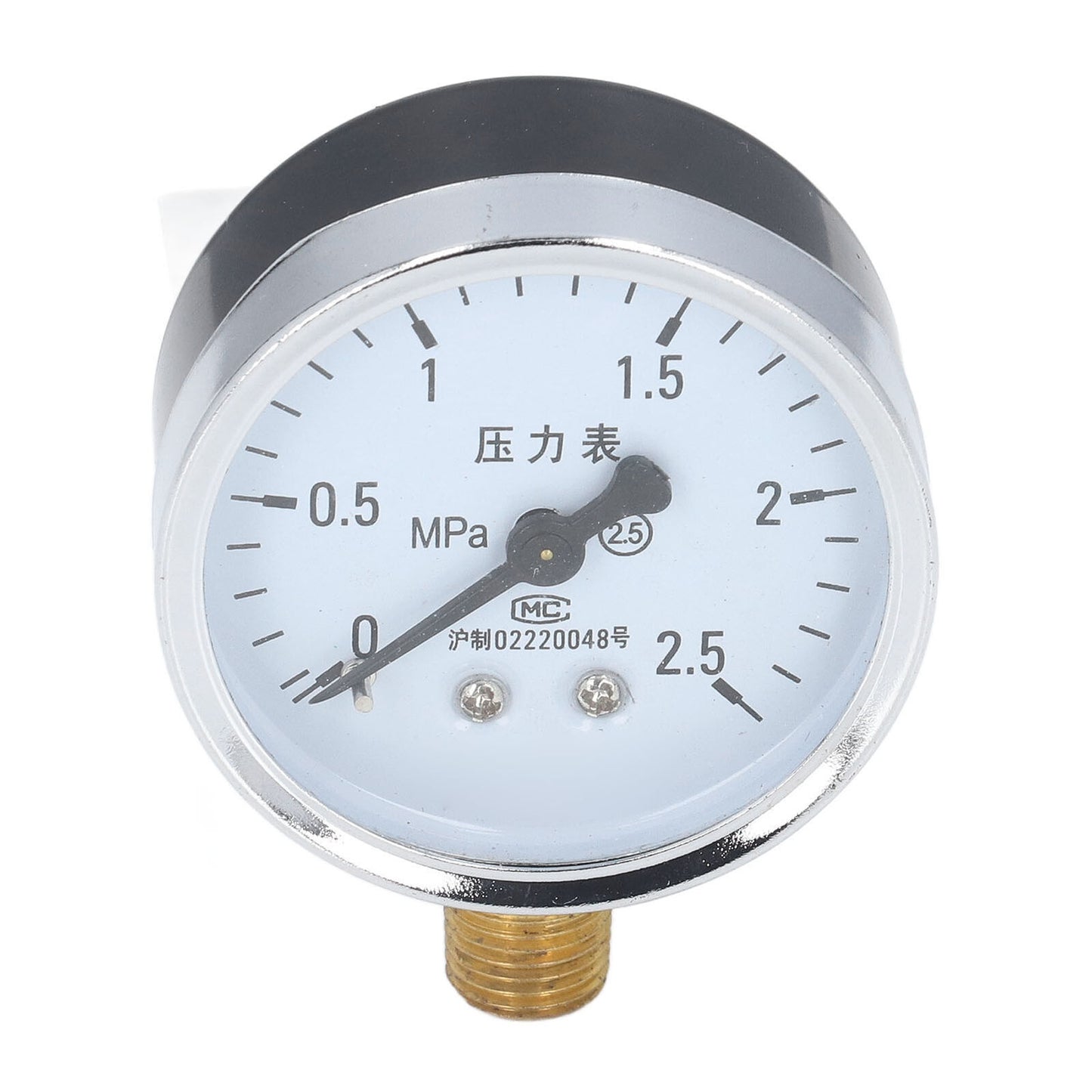 new Pressure Gauge 1/4NPT Transparent Dial Accuracy Level 2.5Pressure Gauge0-2.5Mpa koeek - KOEEK