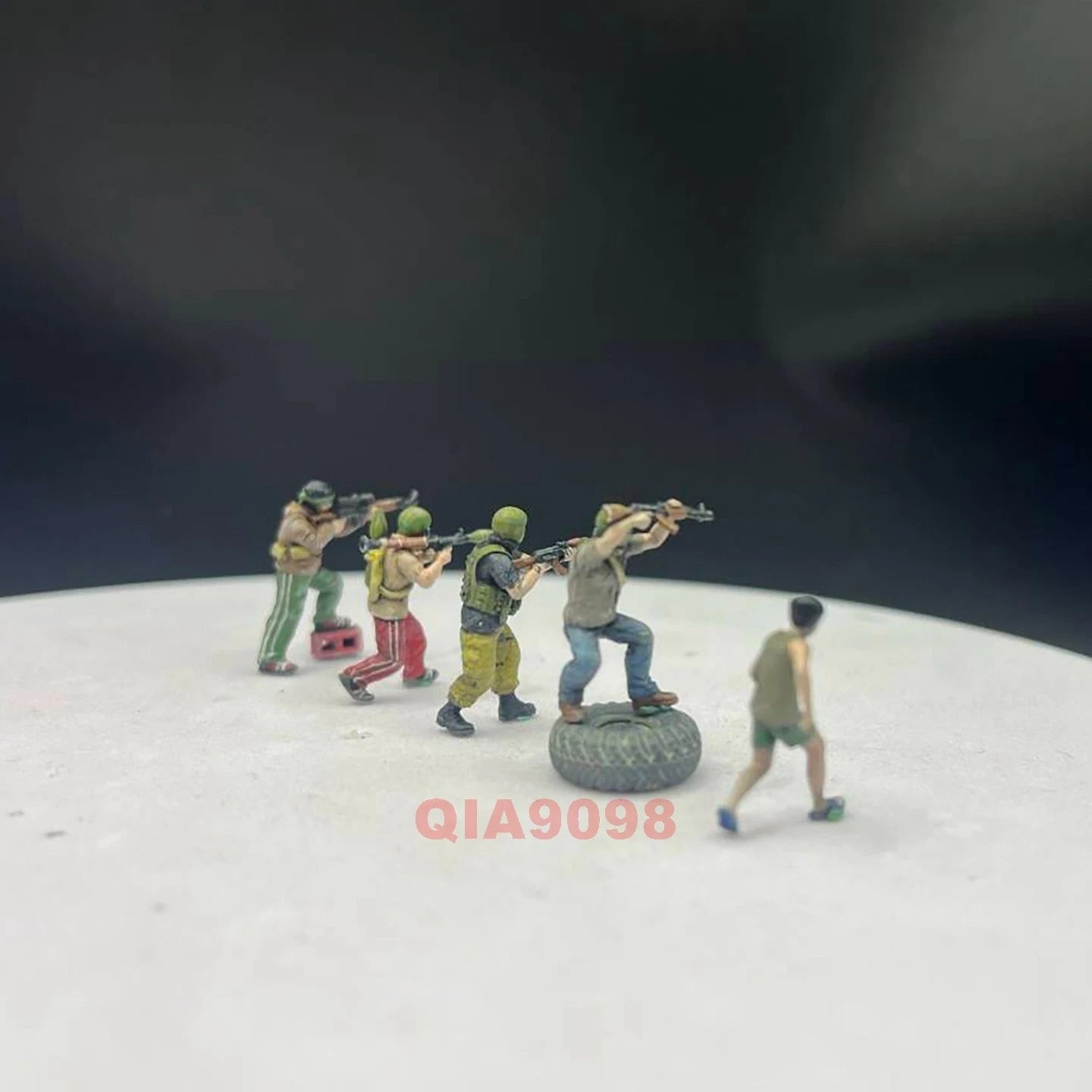 1/72 Scale Middle Eastern Militiaman 5PCS Soldiers Model for Scene Display 07FC0E-D4 - KOEEK