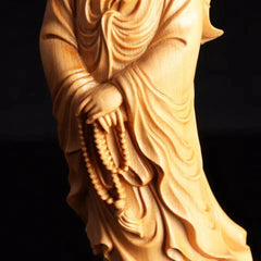 Wood Carving Figurine of Avalokitesvara Buddhist Buddha Statue Aesthetic Decor 07FC0E-D4 - KOEEK