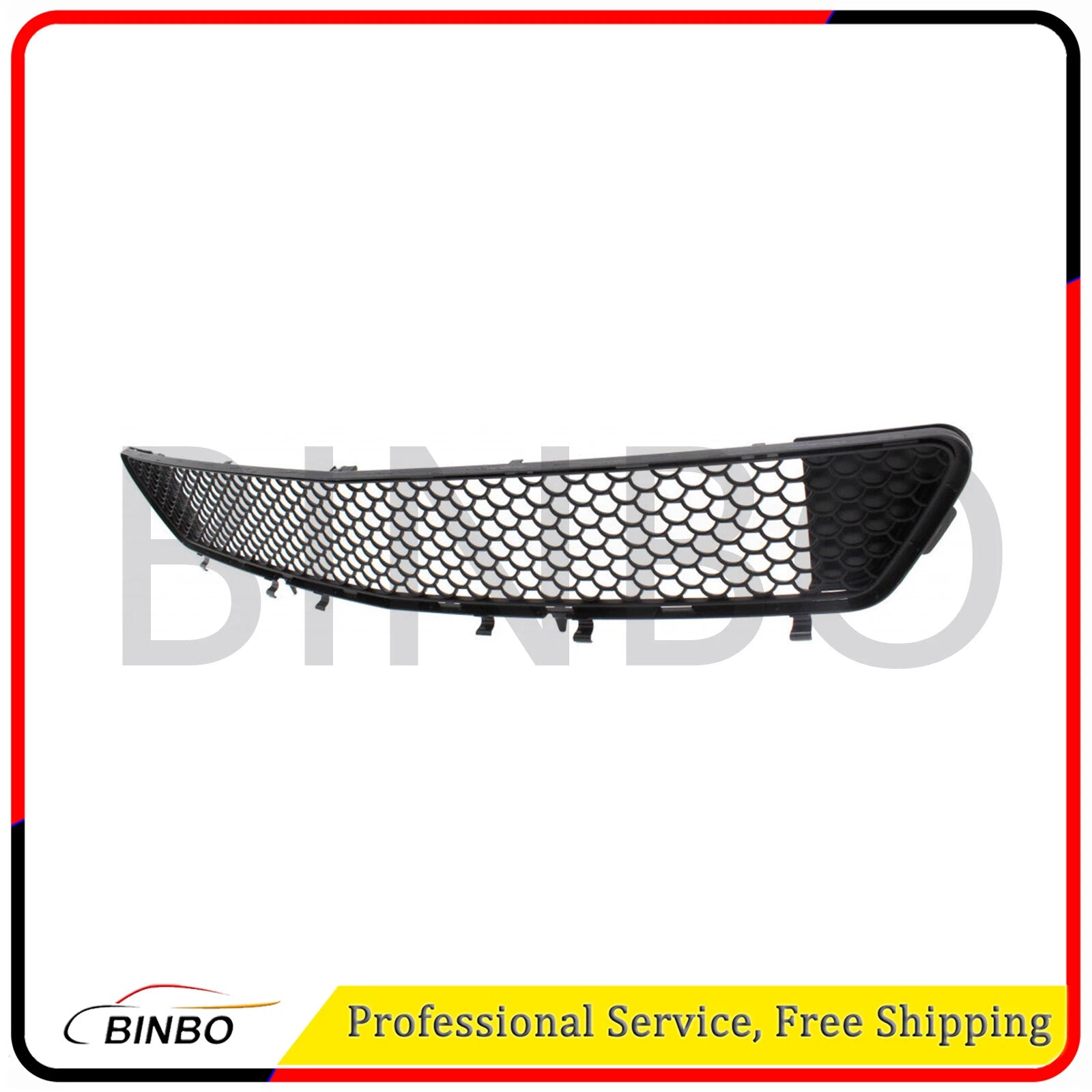 Bumper Grille For 2010-2013 Mercedes Benz E350 Black Plastic Front 2128851253 07FC0E-D4 - KOEEK