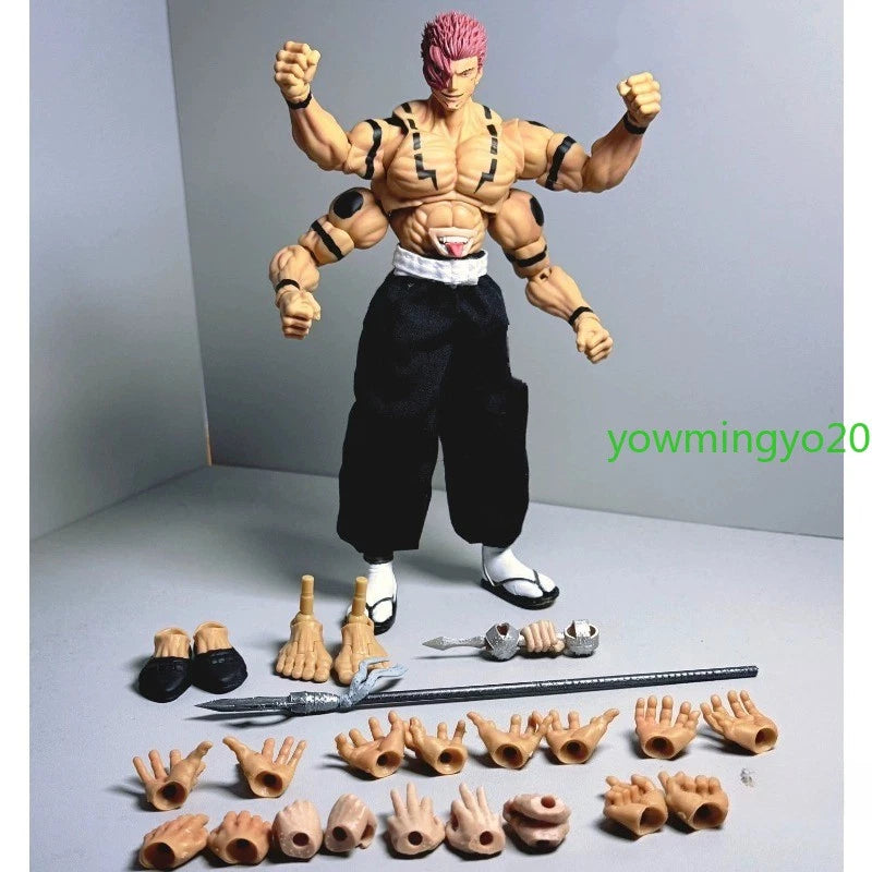 1/12 Jujutsu Kaisen Ryomen Sukuna PVC Action Figure Model Collection Toy Custom 07FC0E-D4 - KOEEK