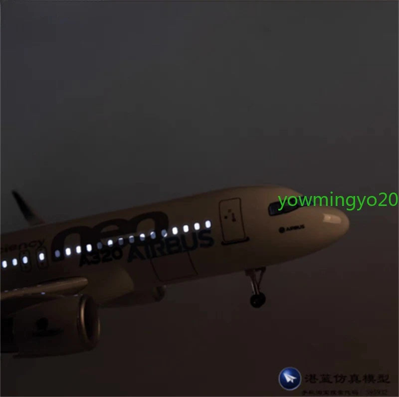 1/80 Airbus A320neo Passenger Plane Model Airplane W/Voice Controlled Lights 07FC0E-D4 - KOEEK