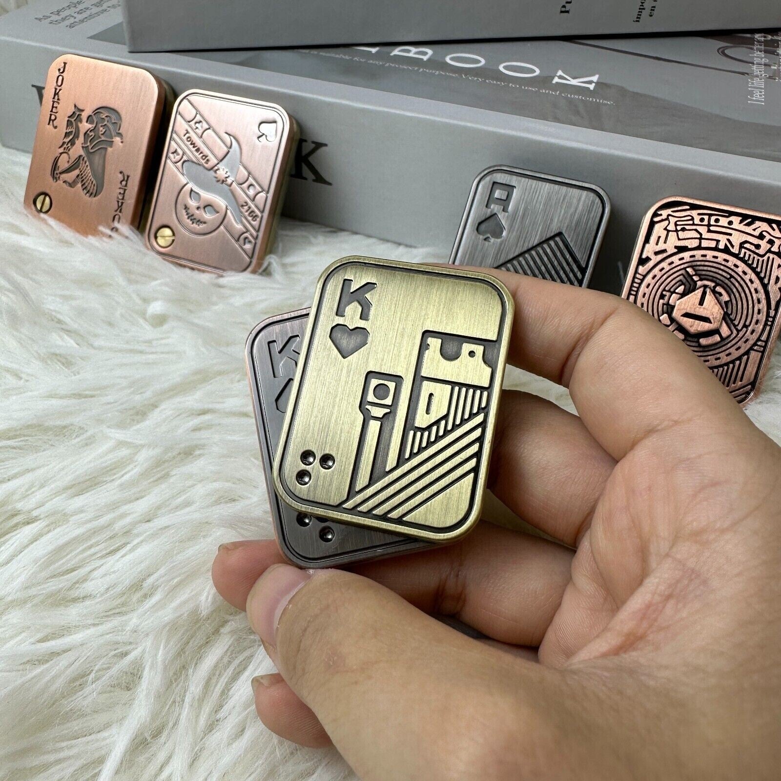 Push Card Fidget Slider EDC Fidget Slider Magnetic Metal ADHD Anti Stress Toys 07FC0E-D4 - KOEEK