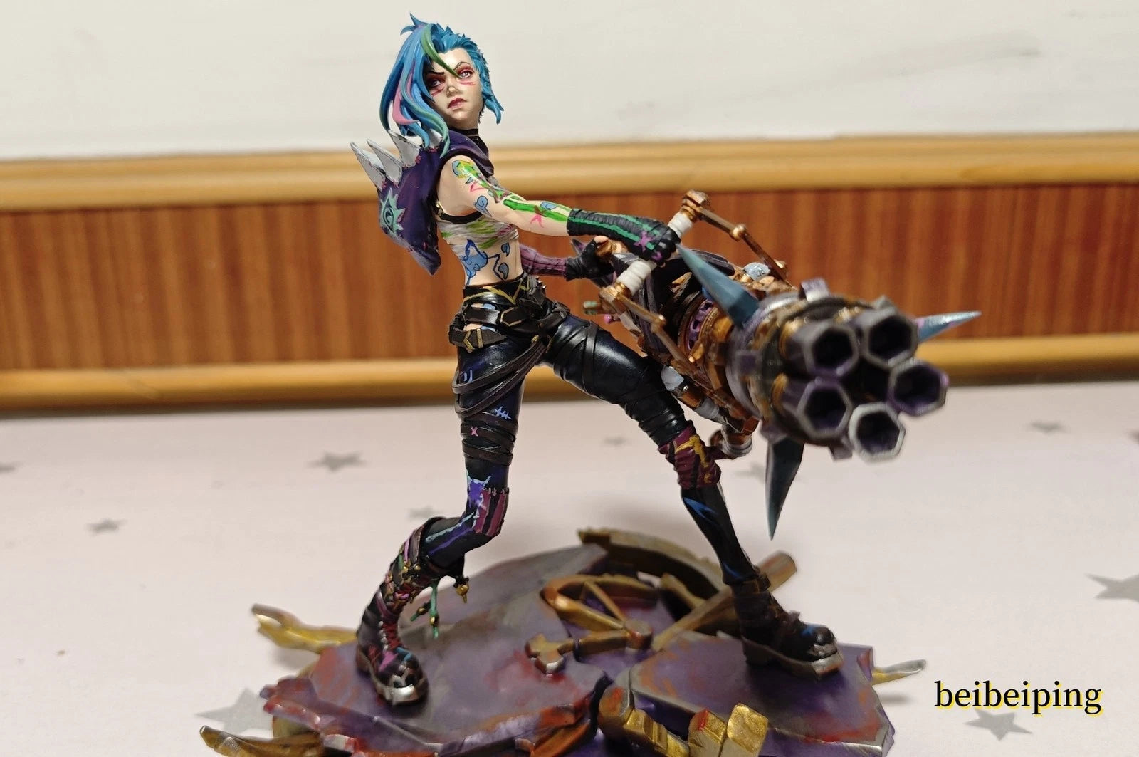 18CM League of Legends LOL Jinx PVC Statue Handmade Figure Model Collectibles 07FC0E-D4 - KOEEK