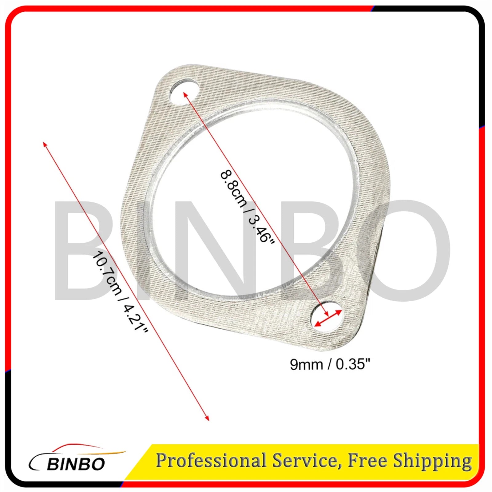 Pack of 2 for BMW E60 E82 E90 Car Exhaust Pipe Flange Gasket Seal 18307553603 07FC0E-D4 - KOEEK