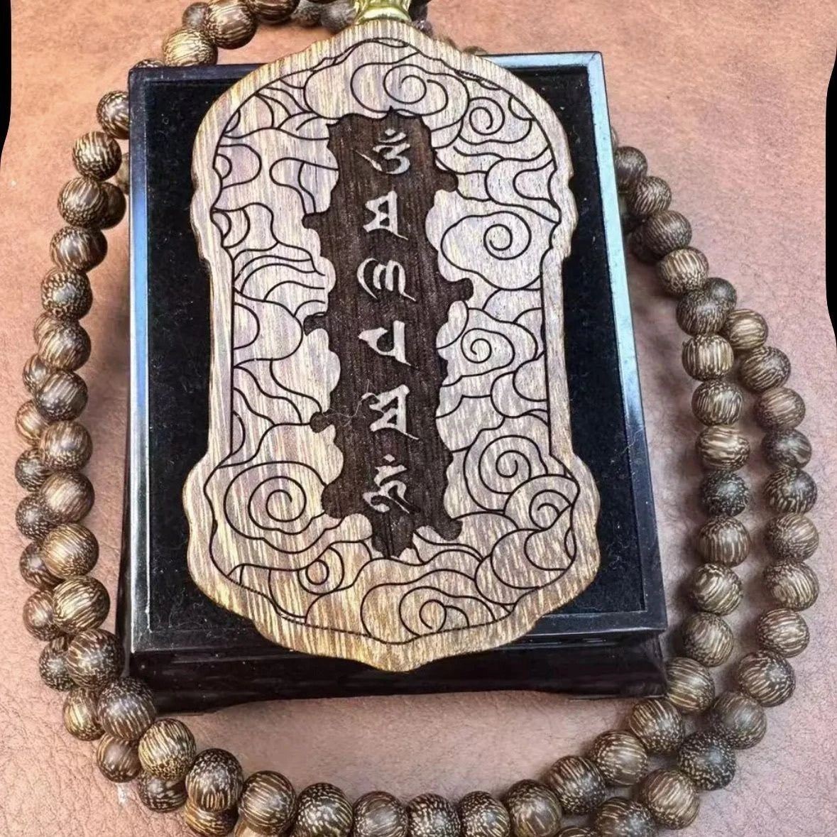 Nha Trang Agarwood Dainichi Pendant 108 Bead Necklace Sweater Chain Car Hang 07FC0E-D4 - KOEEK