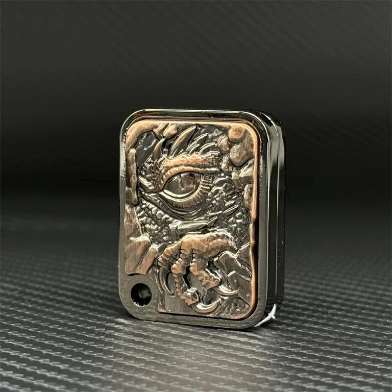 EDC 3D Dragon Embossed Fidget Slider Zinc Alloy Stress Relief Fidget Toy Gifts 07FC0E-D4 - KOEEK