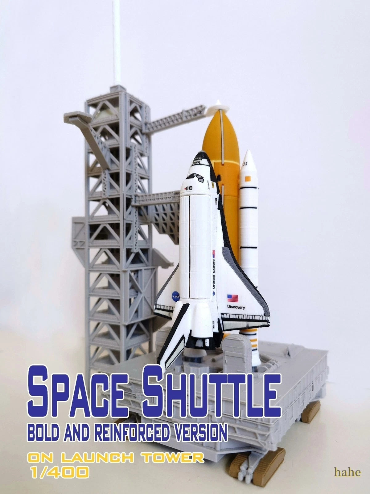 【Upgraded Ver】1/400 Space Shuttle BOLD AND REINFORCED VERSIoN on Launch Tower 07FC0E-D4 - KOEEK