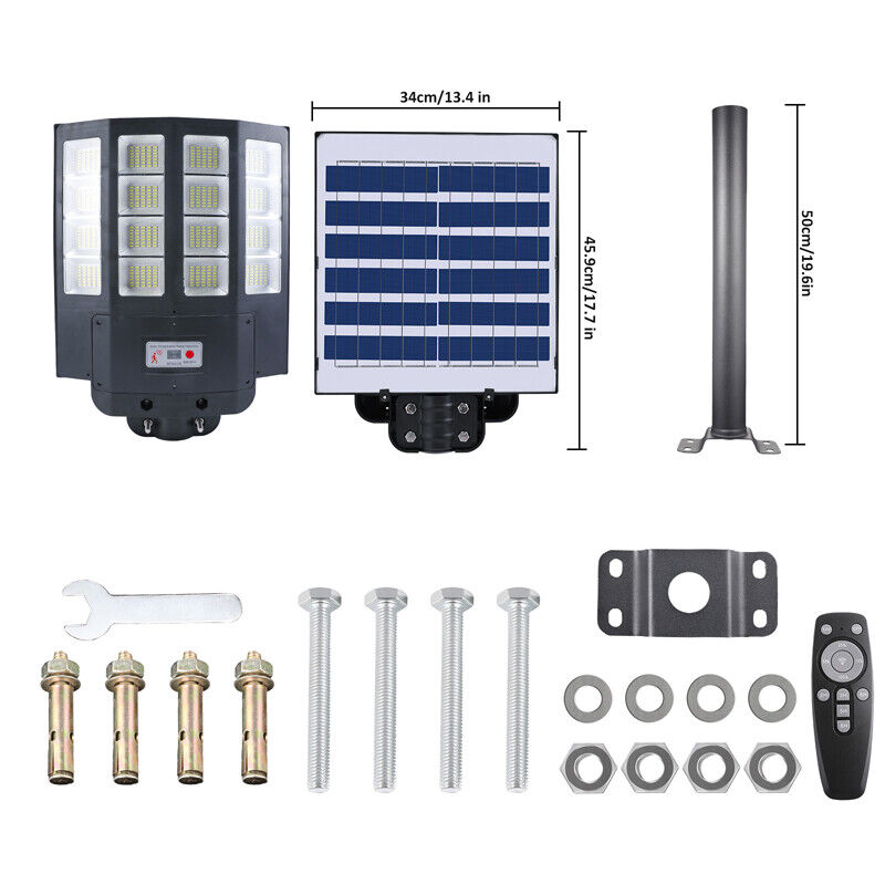 ny Udendørs Solar Street Light Bevægelsessensor Lampe Kommerciel Dusk To Dawn Road Lamp