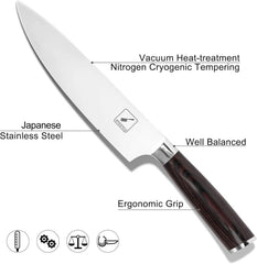 8-inch Family Essentials Sharp Kitchen Knife HC Steel Japanese Knife 07FC0E-D4 - KOEEK