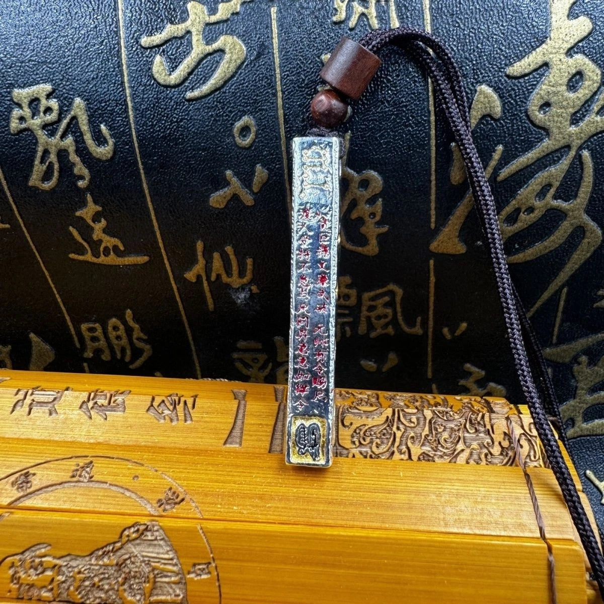 Silver Plated Taoist Tianpeng Ruler Pendant Necklace Seven Star Charm Unisex 07FC0E-D4 - KOEEK