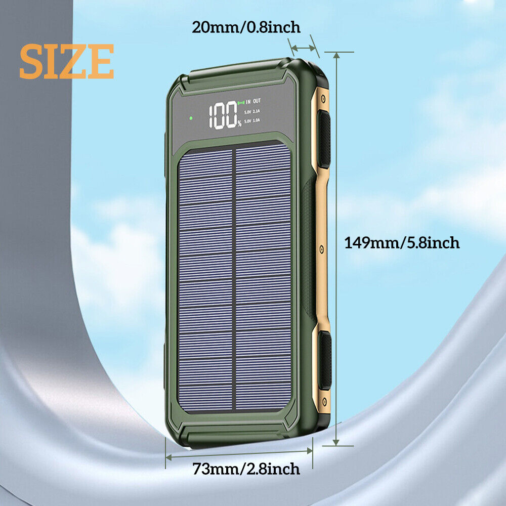 ny bærbar 100W USB sammenleggbar solpanellader Solenergibank for mobiltelefon USA