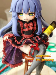 16cm Black Souls 2 Mabel sitting posture Handmade Clay Model w/Dust Cover 07FC0E-D4 - KOEEK