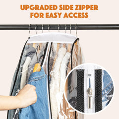 new 4 Packs 40" Clear Garment Bags for Hanging Clothes, 10" Gusseted transparent 07FC0E-D4 - KOEEK