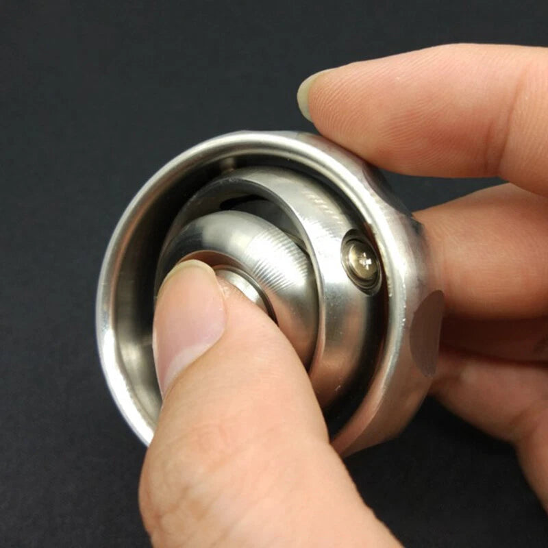 EDC Gear Gyroscope Toy Stainless Steel Hand Fidget stress Relief Focus Toy Gyro 07FC0E-D4 - KOEEK