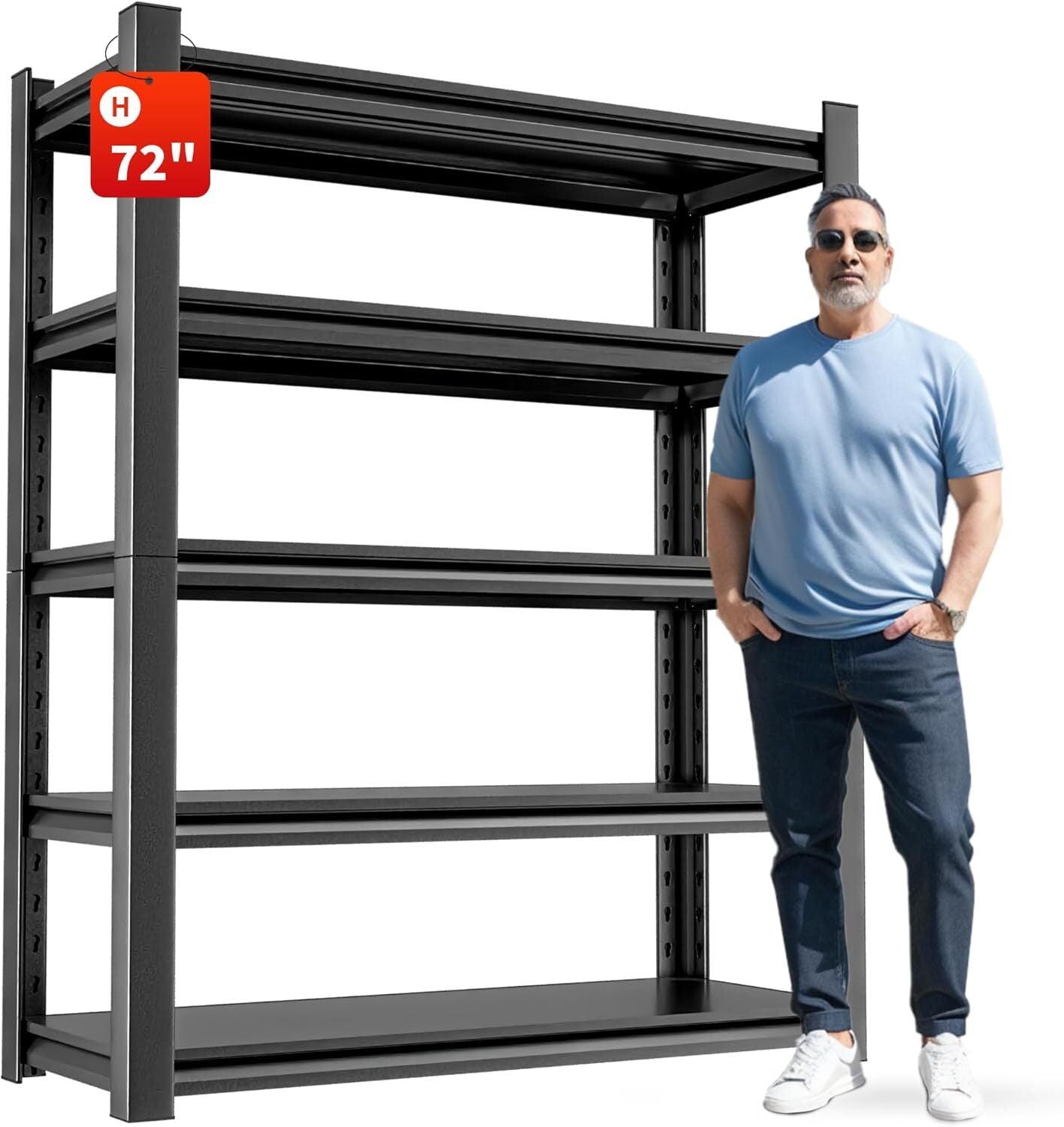 new Storage Shelves Garage Shelving Heavy Duty - 72''H 16"D x36"W x72"H