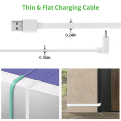 new 30FT Power Cable Compatible with WYZE Cam Pan V3, 90 Degree L-Shaped Flat... 07FC0E-D4 - KOEEK