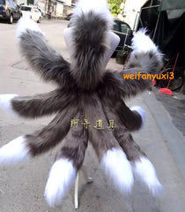 League of Legends LOL Ahri Nine-Tailed Fox Cosplay Halloween Party Tail Prop 1m 07FC0E-D4 - KOEEK
