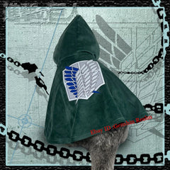 Anime Attack On Titan Cloak Pet Clothes Survey Corps Shawl Cosplay Photo Prop 07FC0E-D4 - KOEEK