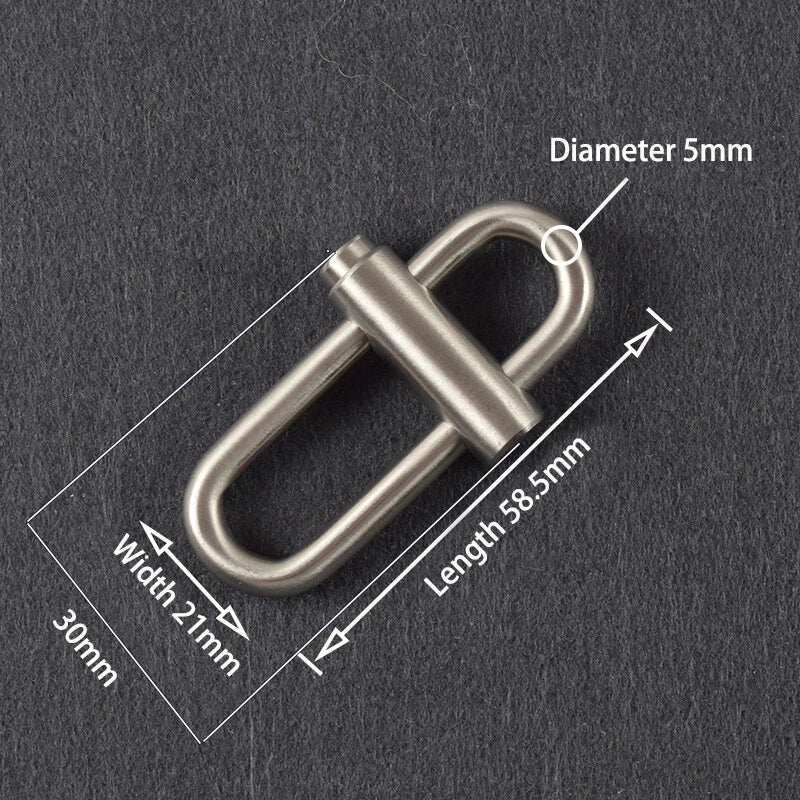 Metal Porable Automatic Lock Keychain Carabiner Key Chain Hanging Buckle Ring 07FC0E-D4 - KOEEK