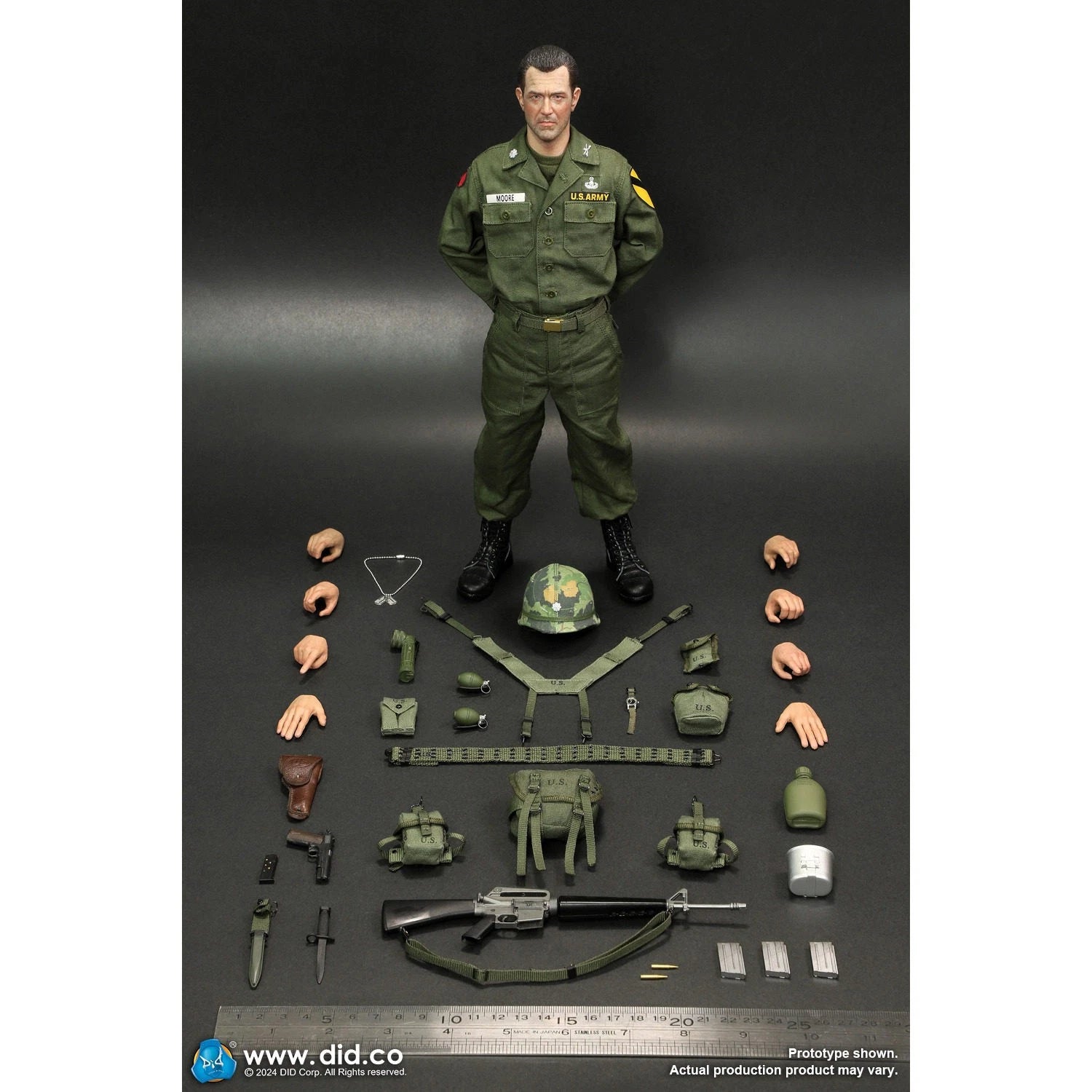 DID V80174 Vietnam War US Army Cavalry Division Lt. Col. Moore 1/6 Action Figure DID - KOEEK