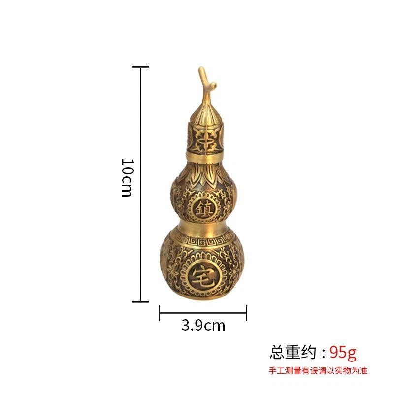 Brass Bagua Gourd With Lid Hollow Feng Shui Bedroom Home Decor Hanging Ornament 07FC0E-D4 - KOEEK