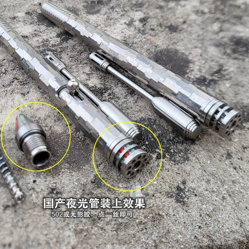 EDC Titanium Alloy Mini Pen With Collection Writing Portable Outdoor EDC Tools 07FC0E-D4 - KOEEK