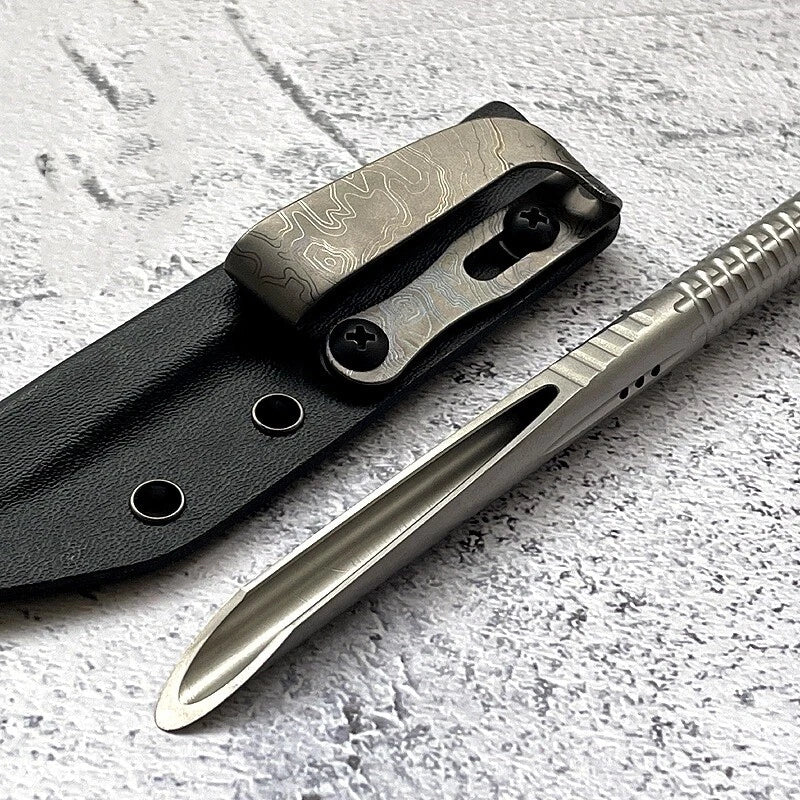 Titanium Outdoor Multi Tool EDC Tea Knife Ice Pick Tea Cake Pick with K Sheath 07FC0E-D4 - KOEEK
