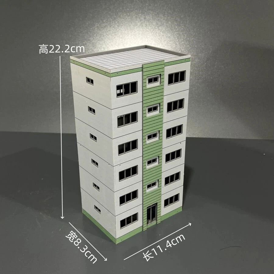 1: 87 Building High rise City Scene Model Train Railway Modern Office Kit Toy 07FC0E-D4 - KOEEK