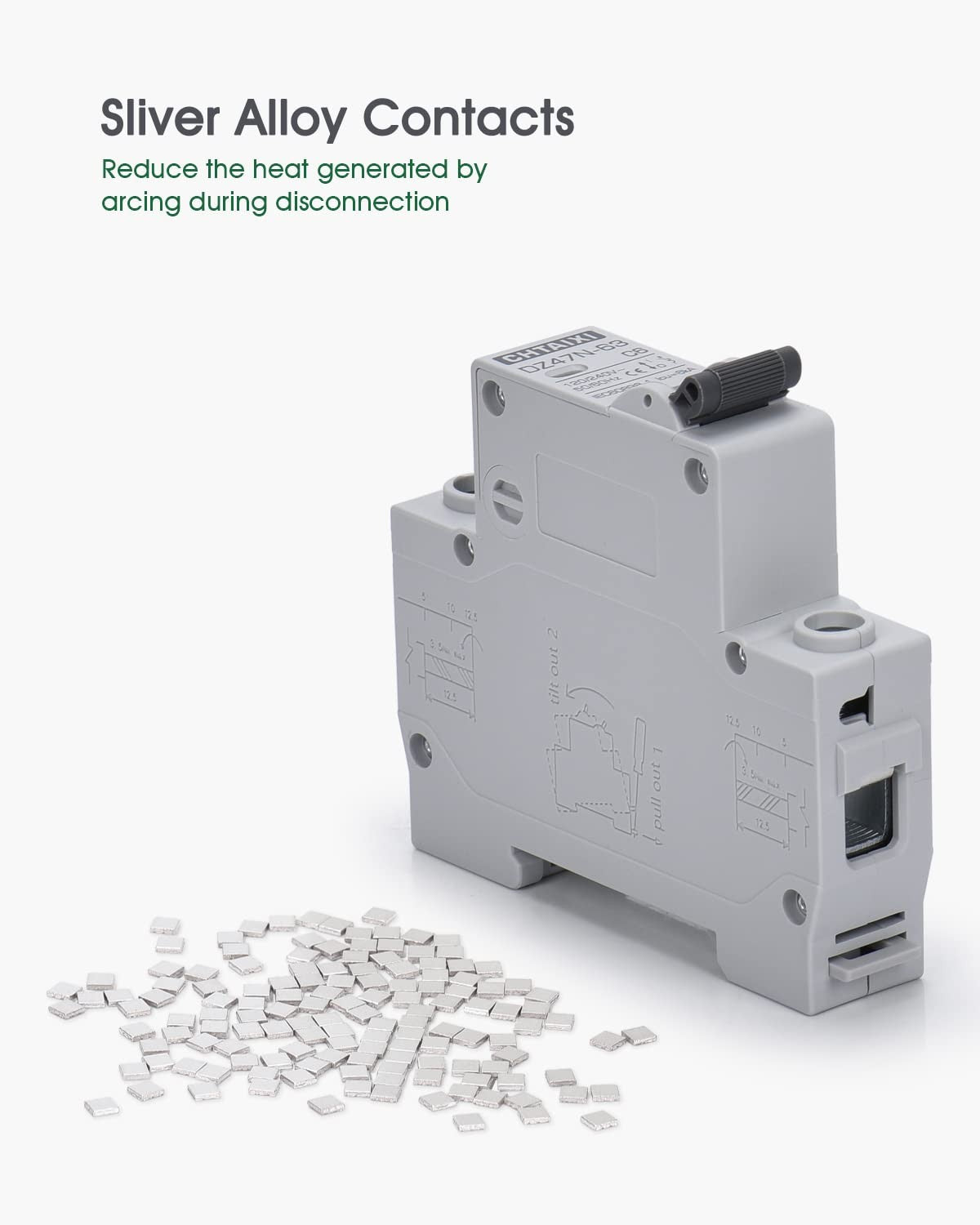 new AC Miniature Circuit Breaker, 6 Amp 120V/240V 1 Pole DIN Rail Mount Circuit...