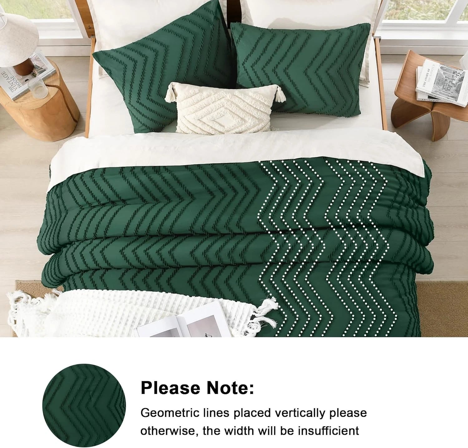 Down comforter set, deep emerald green, 3-piece set 07FC0E-D4 - KOEEK