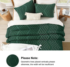 Down comforter set, deep emerald green, 3-piece set 07FC0E-D4 - KOEEK