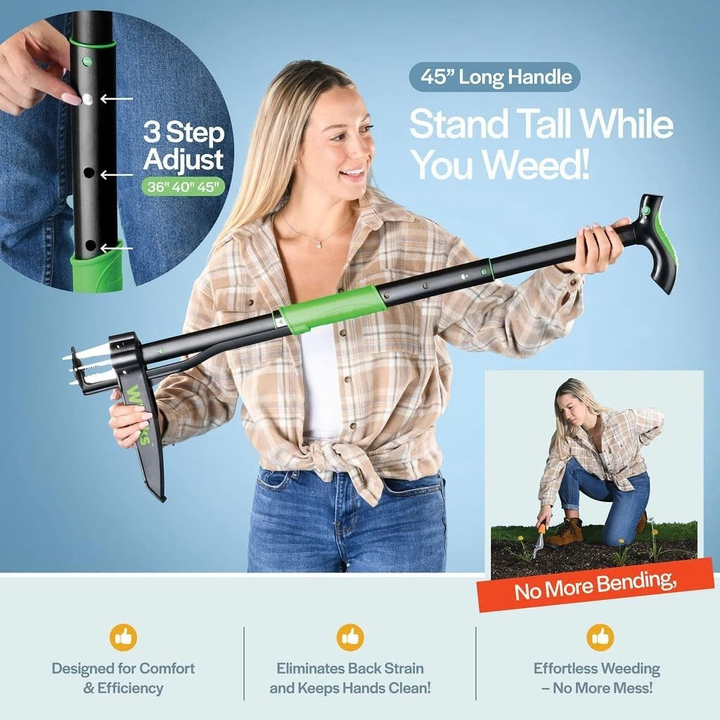Weed Puller Tool with Long Adjustable Handle (36", 40", & 45")，Weed Remover 07FC0E-D4 - KOEEK