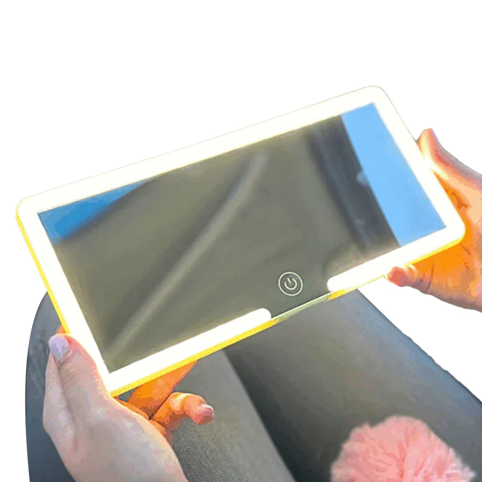 new Car Sun Visor Vanity Mirror 60LEDs Light Makeup Mirror with 3 Modes Rechargeable koeek - KOEEK