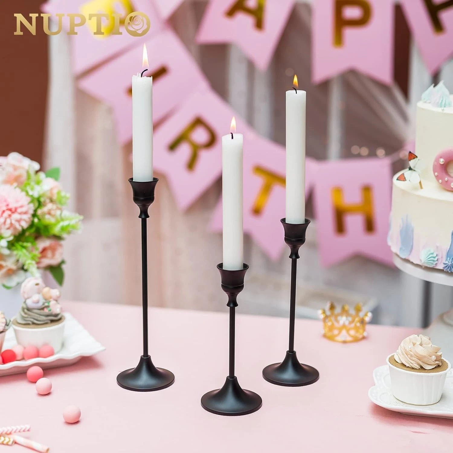 Candle Holder Candlestick Holders Candle Sticks Holder Tapered Candle Holder 07FC0E-D4 - KOEEK