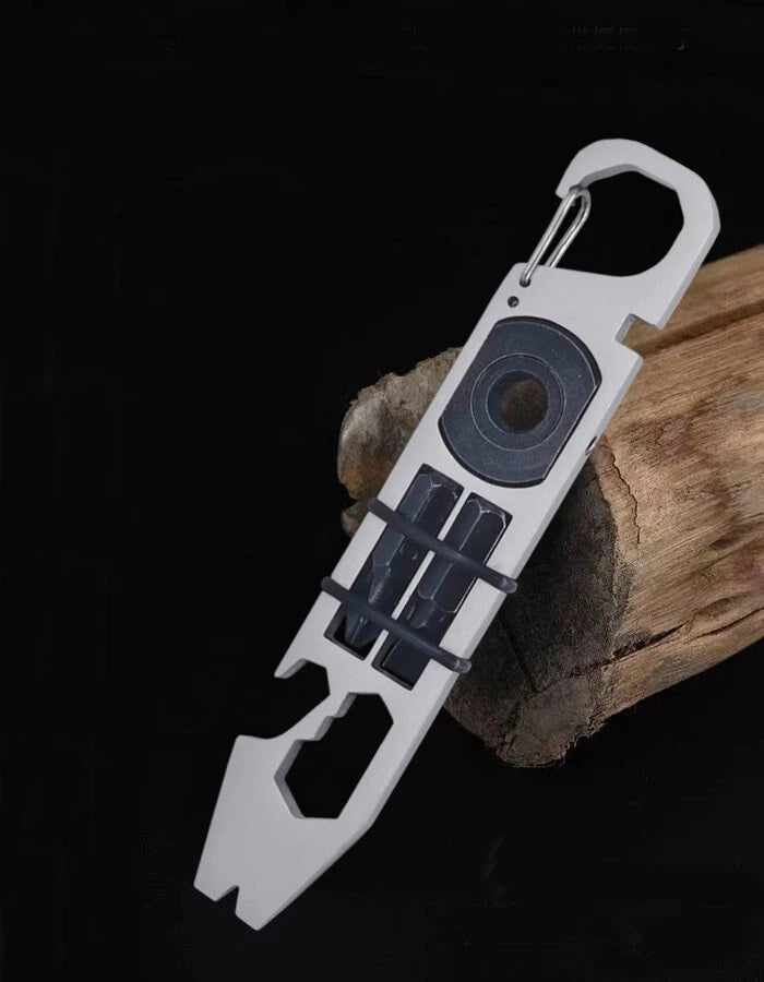Outdoor Stainless Steel Keychain Pocket Pry Bar Crowbar Opener EDC Multi Tools 07FC0E-D4 - KOEEK