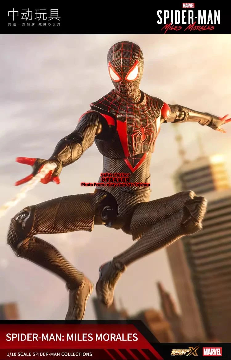 ZD Toys Spider-Man Miles Morales 1/10 Collectible 7in Action Figure IN STOCK ZD_TOY - KOEEK