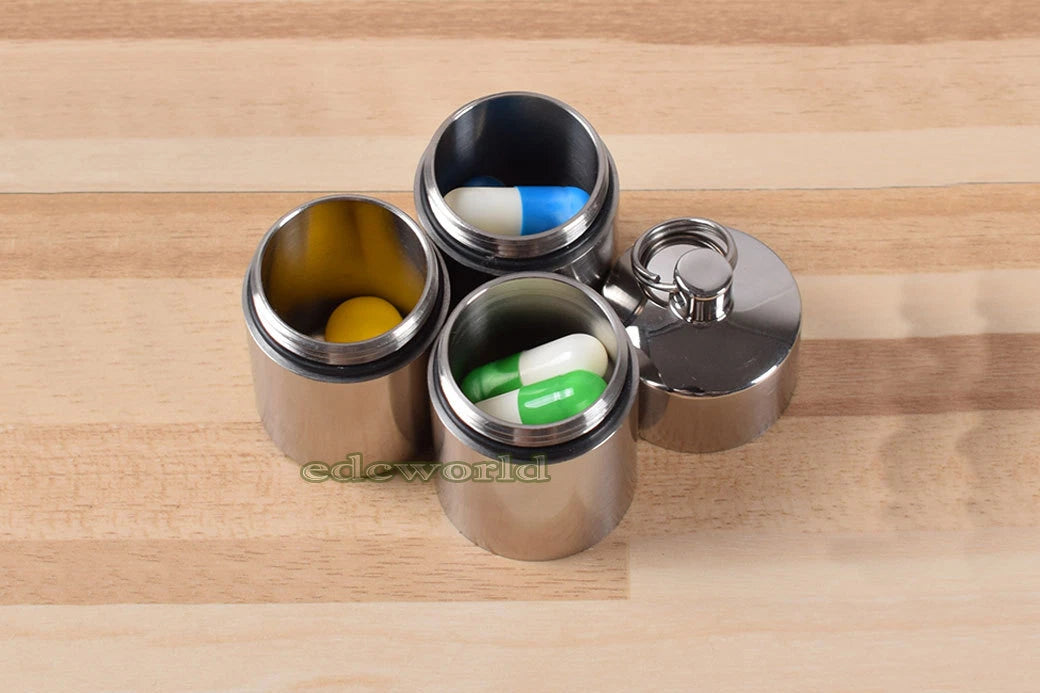 EDC Tiremet  Titanium 3 Groups Storage Case Capsule Seal Container Tool FB-05 TIREMET - KOEEK