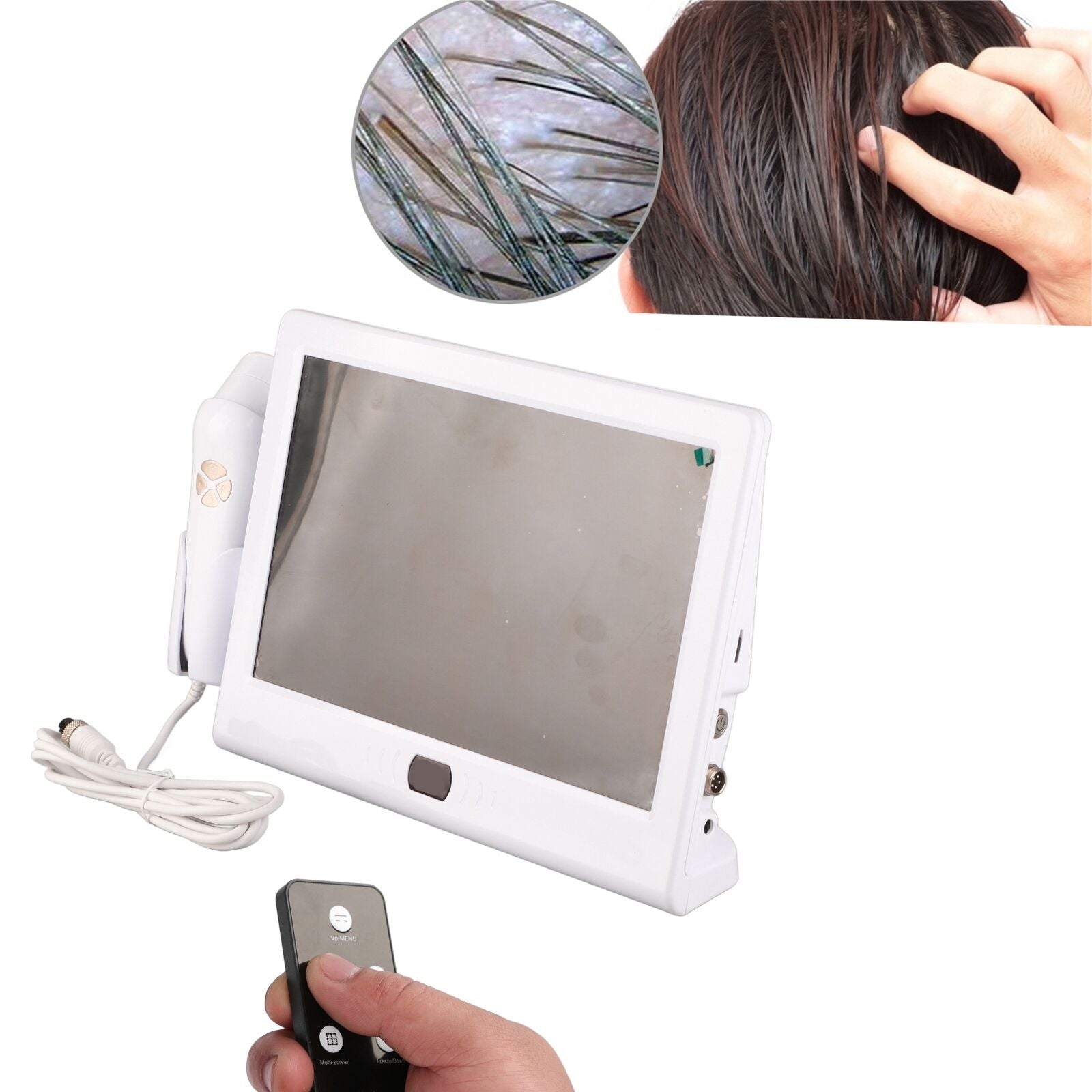 new 12inch Scalp Detector Hair Follicle Analyser Machine (UK Plug ) HGF koeek - KOEEK