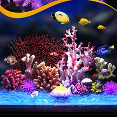 Aquarium Decoration Artificial Coral Reef Resin Sea Plants Fish Tank Ornaments 07FC0E-D4 - KOEEK