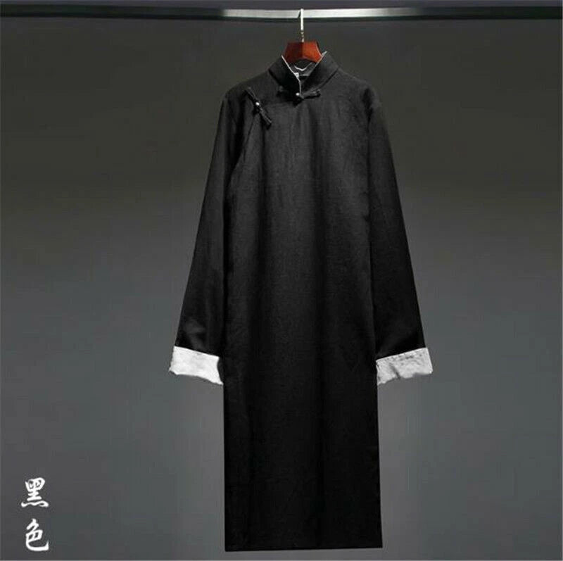 Wing Chun Men Robe Cheongsam Tai chi Kung Fu Suit Martial Arts Cotton Uniforms 07FC0E-D4 - KOEEK