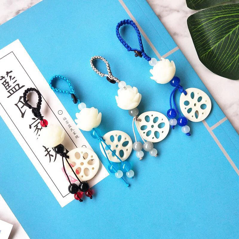 Grandmaster of Demonic Cultivation Wei Wuxian wangji Lotus Pendant Key Chain 07FC0E-D4 - KOEEK