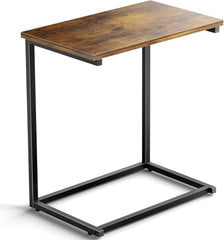 C Shaped End Table 27 inches High, Side Table for Couch Slide Under, C Table 07FC0E-D4 - KOEEK